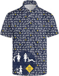 Golf Polo Shirts for Men Funny Print Short Sleeve Golf Shirts Performance Golf Polos