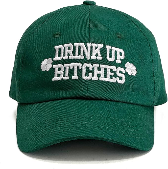 St Patricks Day hat Green Baseball Cap Shamrock Embroidered for man Women Funny