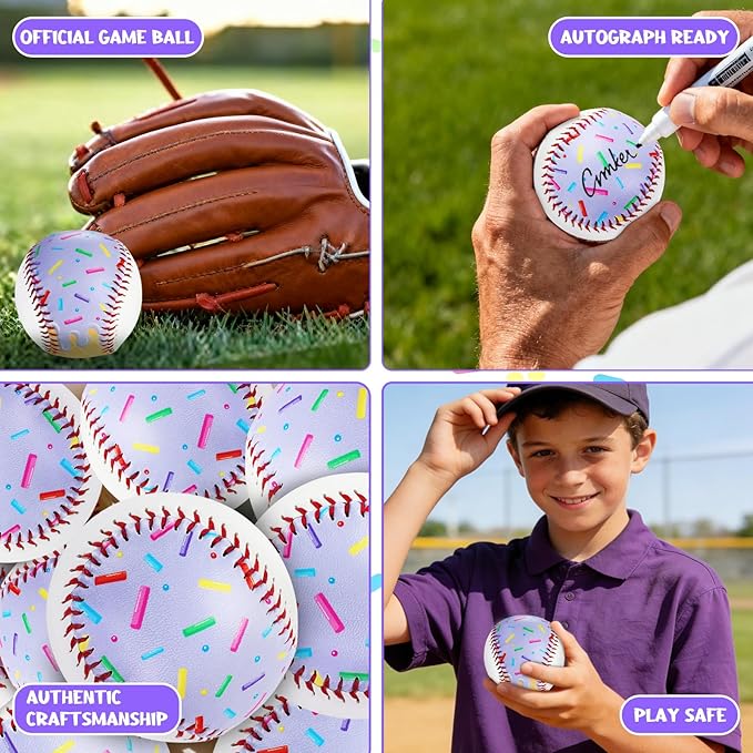 Baseballs PVC 9in Practice Baseball for Training Hitting Lifestyle Decor Ideal Personalized Inspired Gifts for Players Coaches Moms