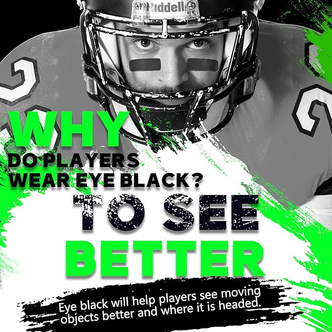 Eye Black Stick,Anti-Glare Eye Black for Baseball Softball Football Hockey Lacrosse,Sweat-Proof Eye Black Grease Paint for Adults Kids,Smooth & Long Lasting,Rich Full Coverage Color,.67 oz