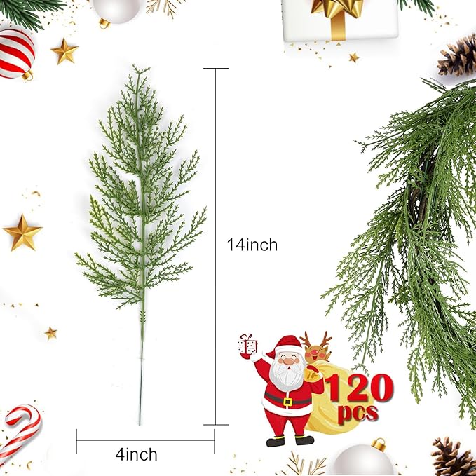 Hananona 120 Pcs Artificial Faux Greenery Sprigs and Twigs - Image 2
