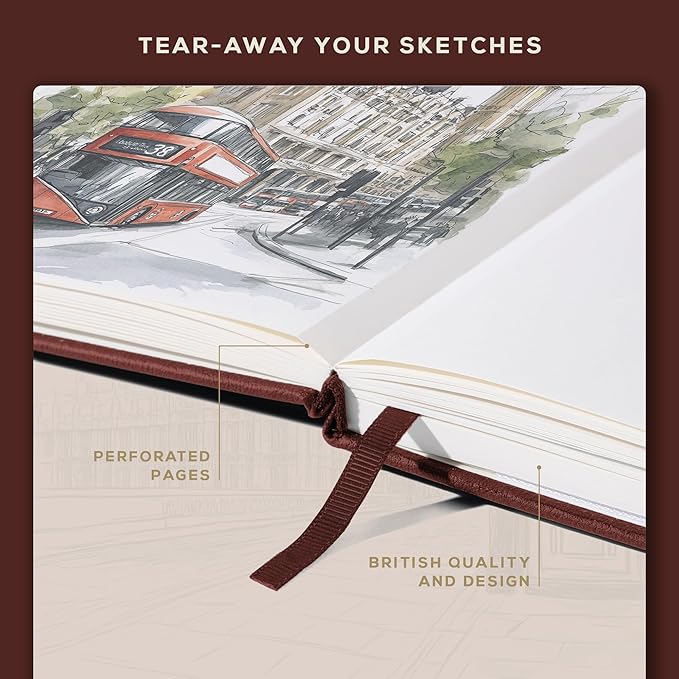 Beechmore Books A3 Sketchbook – 11.7x16.5 Premium Vegan Leather Bound Large - Image 5