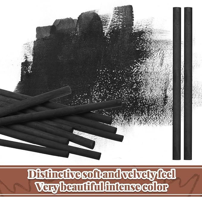 Gueevin 25 Pcs Willow Charcoal Sticks, Willow Charcoal, and Fine Art Christmas - Image 3