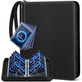 Mlikero 4 Pocket Trading Card Binder with Card Display Design, 440 Double Sided Pockets, Premium Sports Card Binder Compatible with MTG, TCG, Baseball Cards (Black)