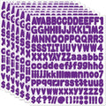 Alphabet Stickers, 12 Sheets, Deep Purple Letter Stickers, Self-Adhesive Vinyl by Starboling