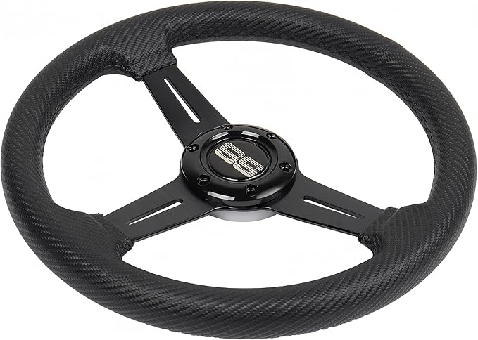 N2MU Golf Cart Steering Wheel 13 inch Universal for EZGO TXT RXV Club Car DS Precedent and Yamaha Black