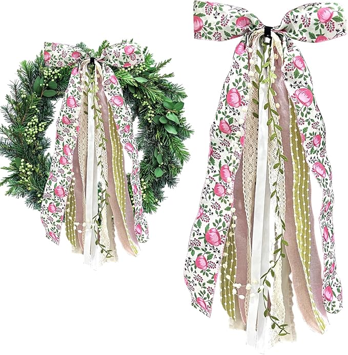 Large Flower Ribbon Bow for Wreath by Unknown