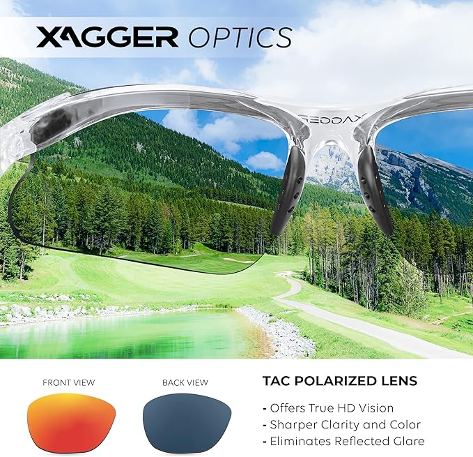 Xagger Kids Youth Polarized Sports Sunglasses for Boys Girls Baseball Softball Glasses TR90 Frame