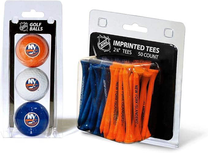 Team Golf NHL Philadelphia Flyers 3 Golf Balls and 50 Golf Tees Logo Imprinted Golf Balls (3 Count) & 2-3/4" Regulation Golf Tees (50 Count), Multi Colored