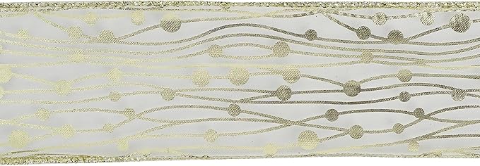 MEEDEE Gold Wired Ribbon - Image 7