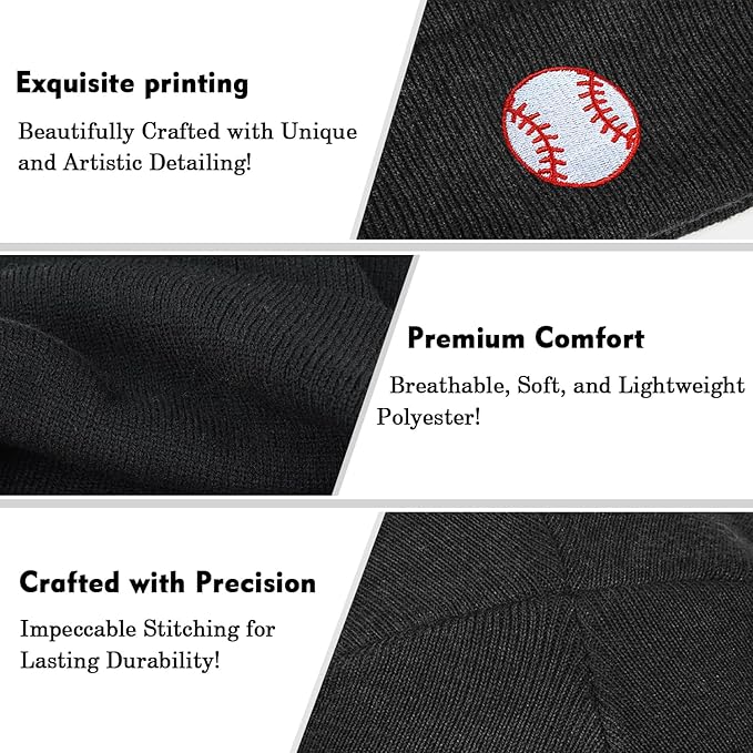 Sport Beanie Baseball Basketball Hockey Gifts for Players and Lovers Men Women