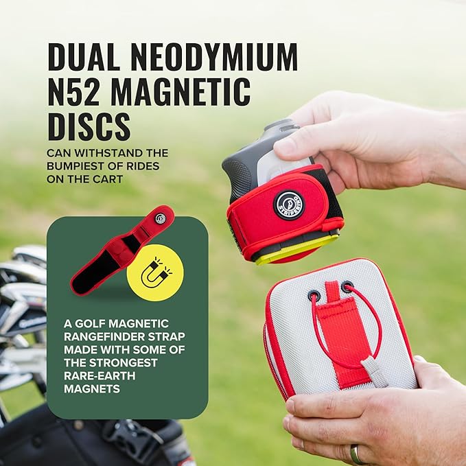 Stripebird 2.0 Slim Golf Rangefinder Magnetic Strap - Form Fitting, No Buckle, Range Finder