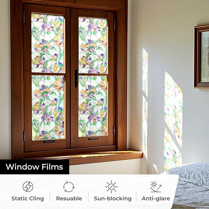 3D Stained Glass Window Film, Decorative Window Privacy Film - Image 4