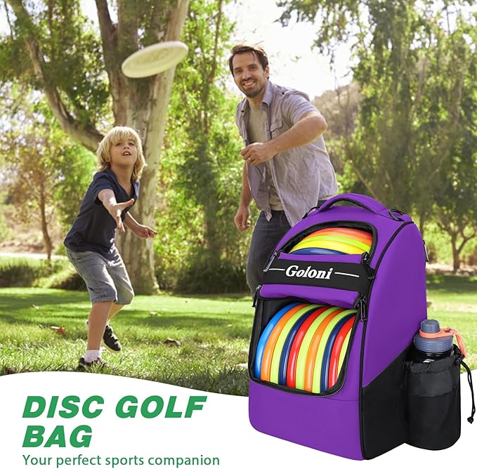 Disc Golf Bag Holds 23+ Discs,Durable Disc Golf Backpack with cooler compartment,Large Capacity Frisbee Bags