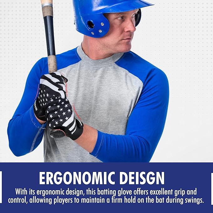 USA Flag Baseball Batting Gloves & Softball Glove American Flag Batting Gloves Youth Kids Baseball Batting Glove Youth Men Adult & Unisex