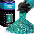LEOBRO Blue Glitter, 160G/5.64OZ Holographic Chunky Glitter by LEOBRO