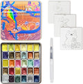 Glitter Watercolor Painting Kit, 30 Color Shifting Watercolor Paint Set by FURGANGART