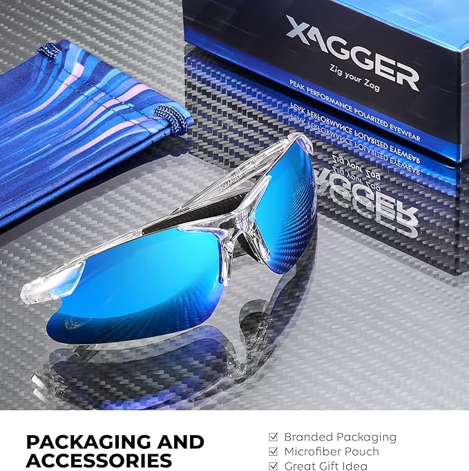 Xagger Kids Youth Polarized Sports Sunglasses for Boys Girls Baseball Softball Glasses TR90 Frame