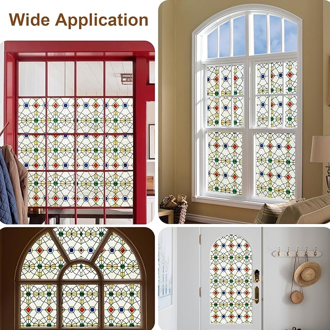 3D Stained Glass Window Film, Decorative Window Privacy Film - Image 6