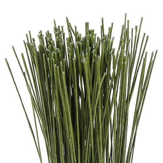 CCINEE 26 Gauge Dark Green Floral Wire Stem - Image 4