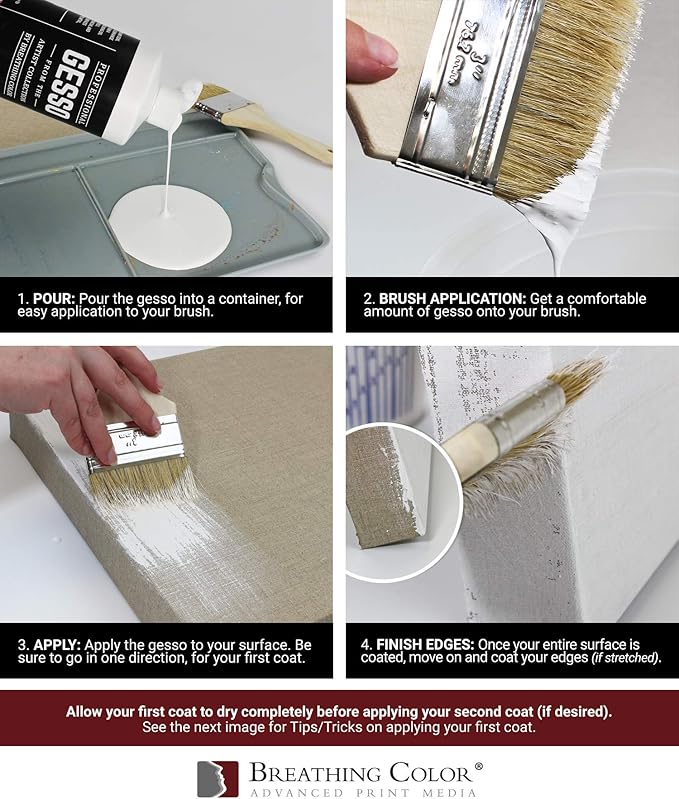 White Gesso Canvas Primer Bundle 8 oz. - Image 7