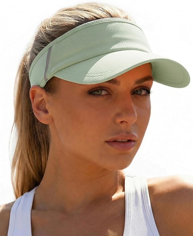 Sun Visor Hat for Women & Men UV Protection Lightweight Foldable Summer Sports for Running Tennis Golf Pickleball