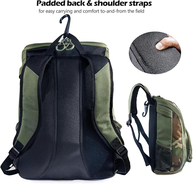 Baseball Bag for Youth & Adult with 4 Bat Sleeves - Softball Bat Bag with Shoe Compartment - Baseball Backpack for T-Ball, Softball Equipment, Baseball Gear, Baseball Bags for Boys 8-12