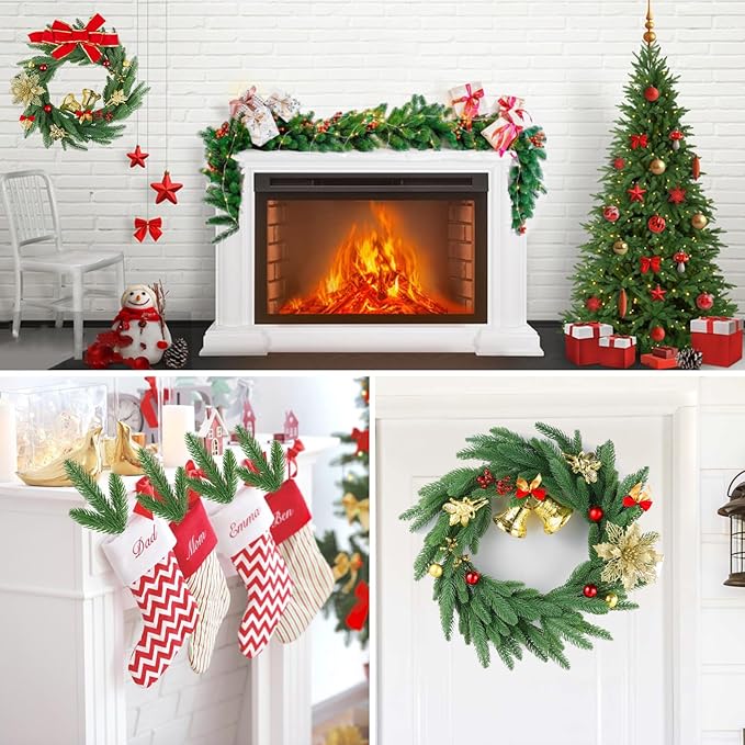 Hananona 150 Pcs Artificial Pine Branches Christmas Greenery Pine Picks DIY - Image 7