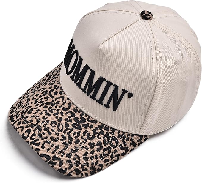 Women’s Mommin Trucker Hat – Vintage Two-Tone Ponytail Baseball Cap, Embroidered Adjustable Hat, Great Gift for Mom & Women