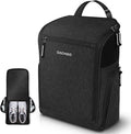 Golf Shoe Bag Men Women, Padded Golf Shoe Carry Bags with Clasped Strap Handle & Side Ventilation, 3 Pockets for Golf Tees, Balls & Accessories, Perfect for Sport Golf Baseball Soccer