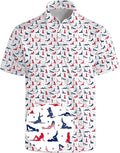 Golf Polo Shirts for Men Funny Print Short Sleeve Golf Shirts Performance Golf Polos
