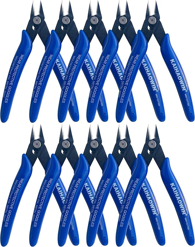 Small Wire Cutters 10 Pack- KAIHAOWIN 170 Wire Flush Cutters Wire Clippers by KAIHAOPRODUCTSCATOLOG