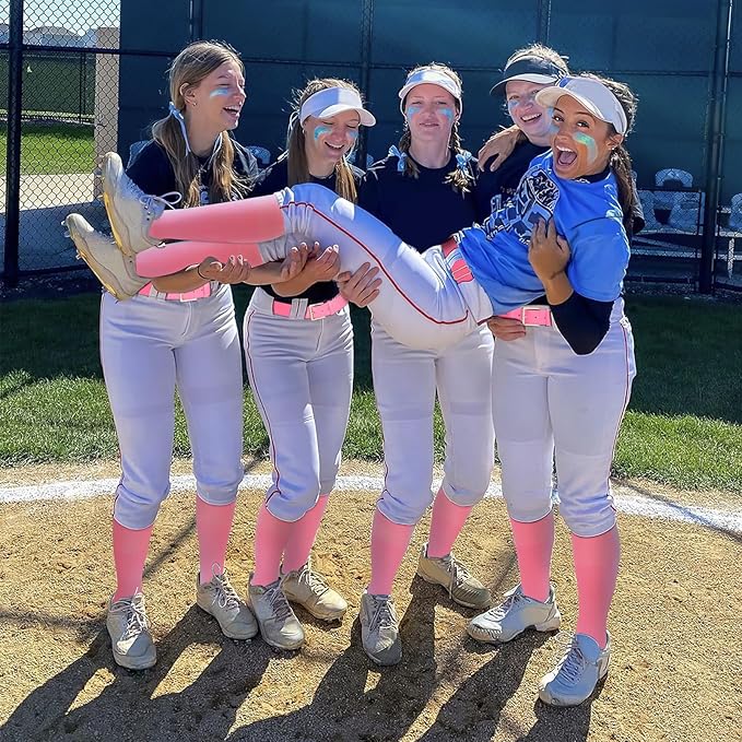 Baseball Socks and Belt Combo for Youth Adult - Softball Socks and Belt for Boys and Girls