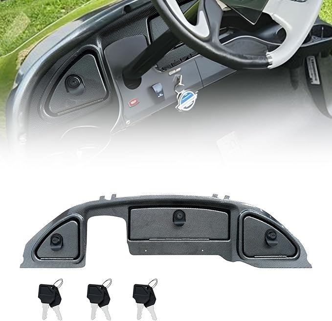 Golf Cart Dashboard Compatible with 2008.5-Up Club Car Precedent Tempo Onward Golf Cart, Club Car Precedent Dash Kt with Storage Compartments