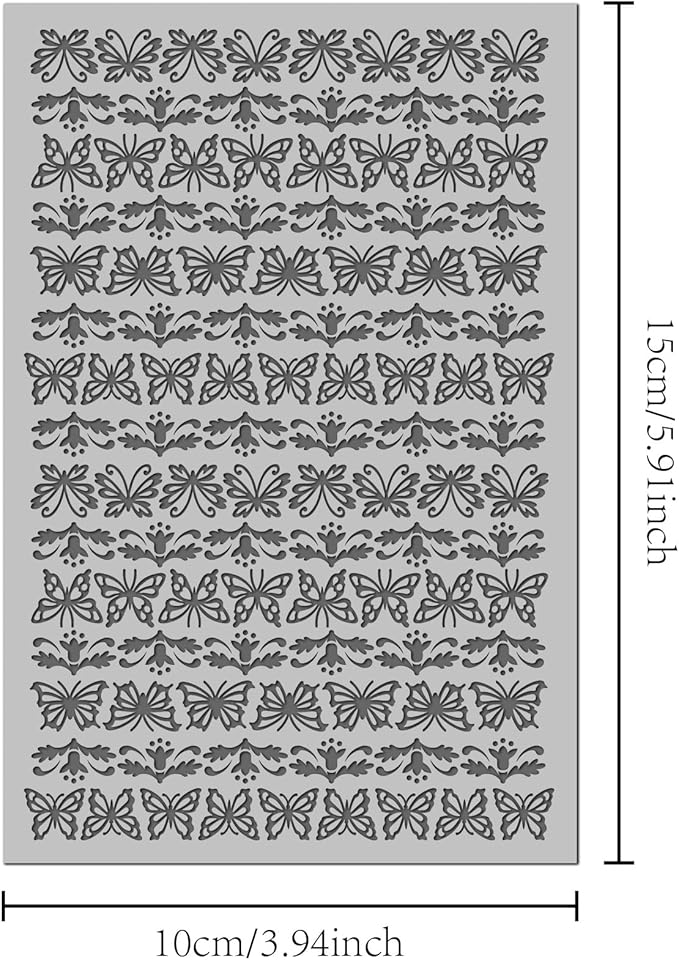 Arbuya Butterflies Polymer Clay Texture Mat - Image 3