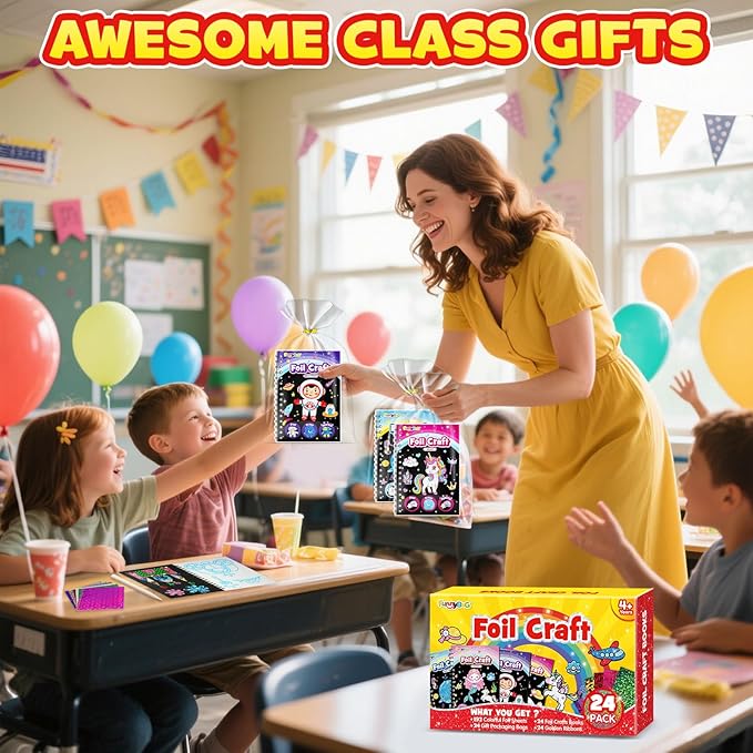 FUNNYB&G Foil Art Party Favors for Kids - Image 6