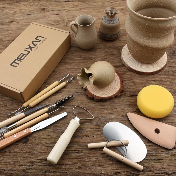 Meuxan 30PCS Pottery Tools Clay Sculpting Tool Set - Image 7