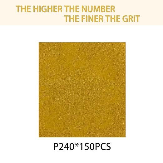 150PCS 240 Grit Gold Sanding Discs, 5-Inch 8-Hole Sandpaper - Image 2
