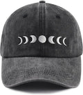 Moon Hats for Women Men, Adjustable Cotton Embroidered Moon Accessories Baseball Cap