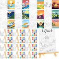 Zhanmai 12 Pack Pre Drawn Canvas by Zhanmai