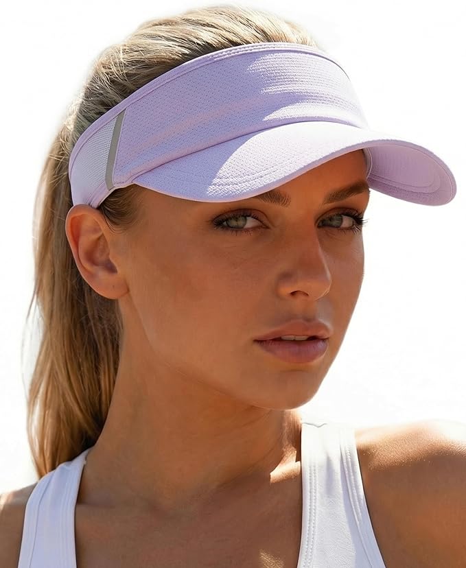Sun Visor Hat for Women & Men UV Protection Lightweight Foldable Summer Sports for Running Tennis Golf Pickleball