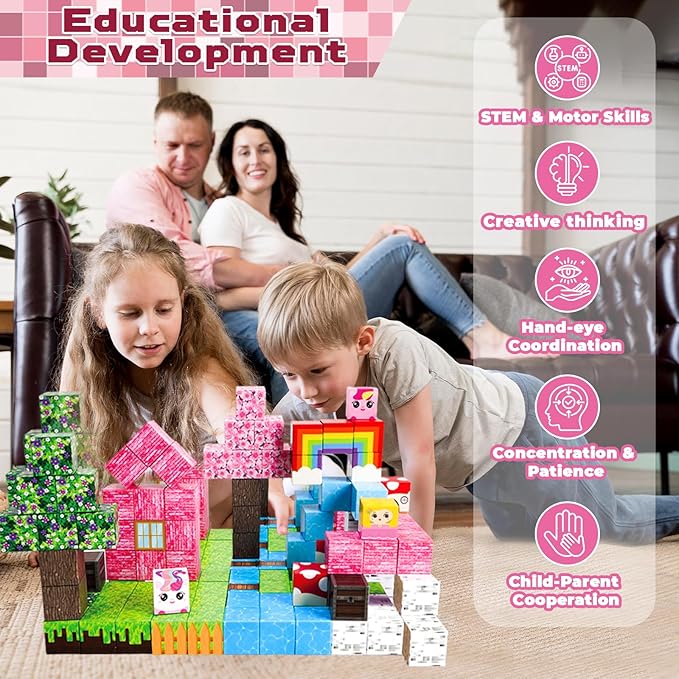 Goody King Magnetic Blocks|100PCS Magnetic Building Cubes, Unicorn Magnet Cubes - Image 6