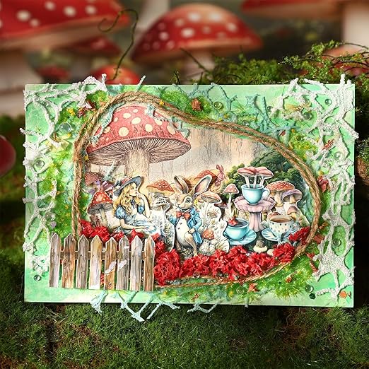 6 Rolls PET Tape Stickers for Journaling, Alice Fairy Washi Tape Stickers for - Image 8