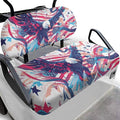 Yewatlles Seat Cover for Golf Cart Club Car Regular Cushion, No Stapler Required, Golf Cart Replacement Front Seat Cover Activity Reward Flag and Eagle