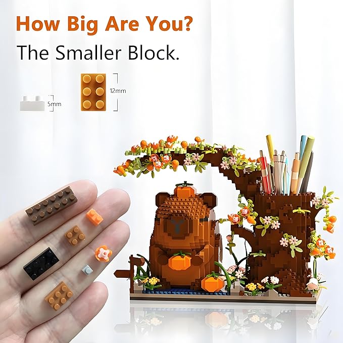Capybara Building Blocks Set -1880PCS Cute Animals & Flowers Building Bricks - Image 6