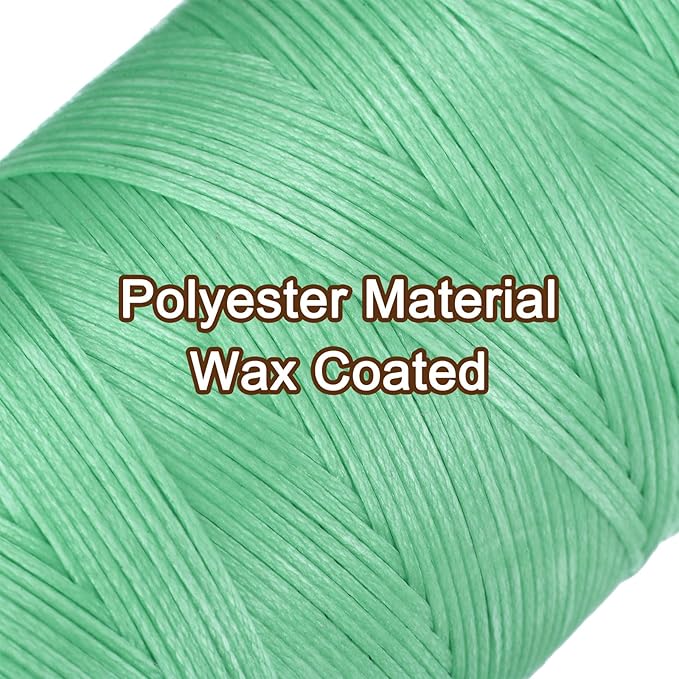 uxcell 150D 0.8mm Flat Waxed Thread 284 Yards Polyester Leather Sewing Waxed - Image 4