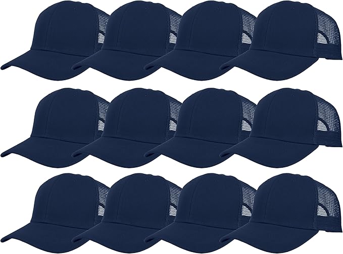 Gelante Mesh Trucker Hat Baseball Cap Structured Front Panel Wholesale LOT 12 Pack