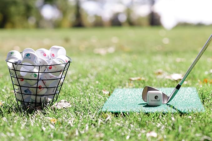 BirdieBall Practice Golf Balls (12 Pack) – The Original Premium Limited Flight Practice Ball, Patented Realistic True Spin & Feel, Practice Full Swings in 40 Yards, Home/Indoor/Backyard Training