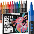ARTISTRO 12 Glitter Paint Pens Sparkly and Shiny by ARTISTRO