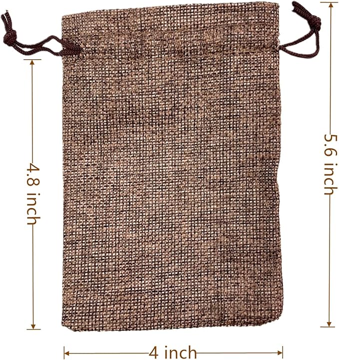 Palmhomee Pack of 25 Burlap Gift Bags - Image 3